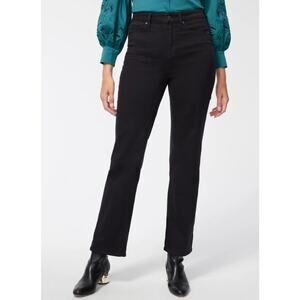 Chicos High Rise Straight Leg Denim Jeans Black Womens Size 8R Chicos 1R New